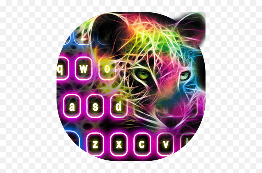 Download Neon Keyboard Themes Keypad - Fractal Jaguar Emoji,Neon Emoji Keyboard