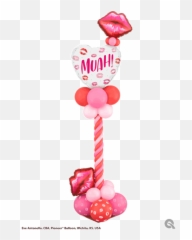 NEW Kissy Lips Red u0026 Pink 11 Latex Balloons 6pk - Party Supply Emoji