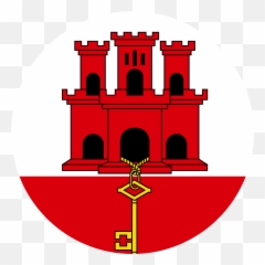 Gibraltar Flag Emoji - Round