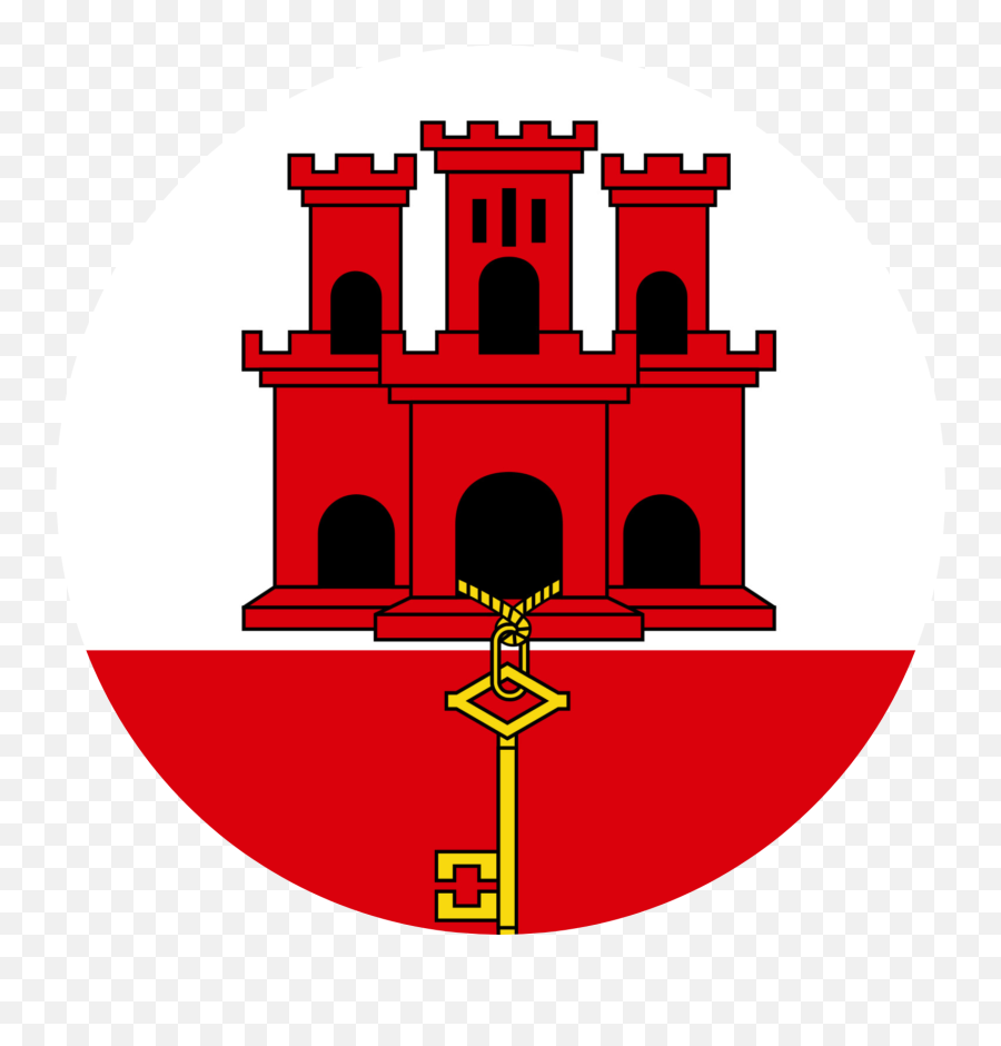 Gibraltar Flag Emoji - Gibraltar Flag Round,Ghanaian Flag Emoji