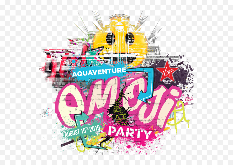 Aquaventure Emoji Party - Graphic Design,Dubai Emoji