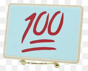 100 Emoji Wood Mounted Art