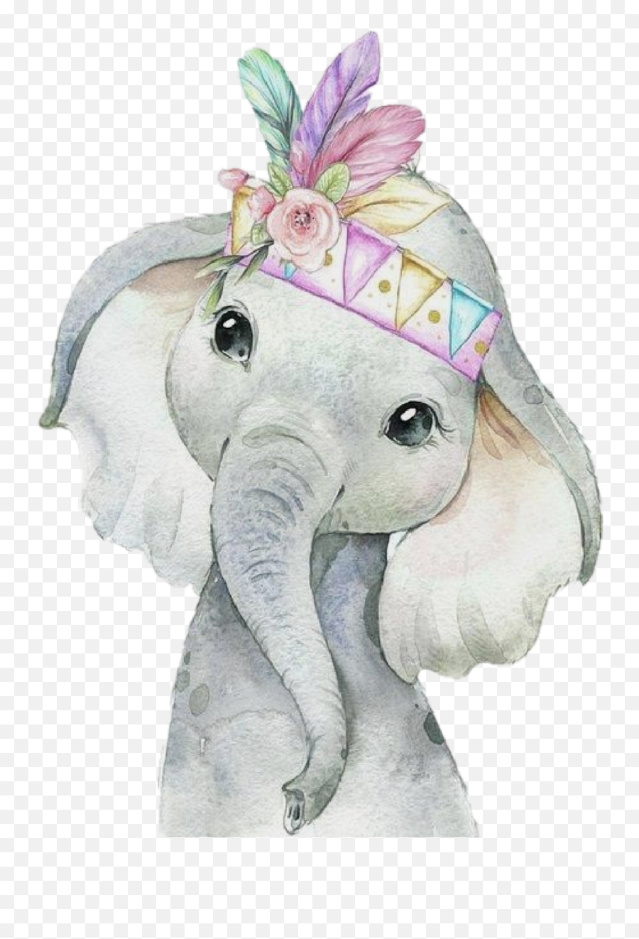 Largest Collection Of Free - Toedit Elephant Stickers Elephant Watercolor Emoji,Elephant Emoji
