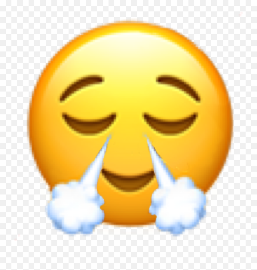 Sigh Calm Relief Sigh Sticker - Relieved Face Emoji Png,Calm Emoji