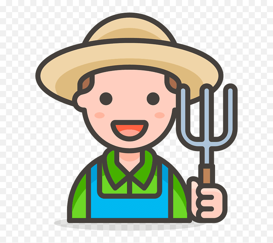 Man Farmer Emoji Clipart Free Download Transparent Png - Vector Farmer Icon Png,Thinking Emoji Sun