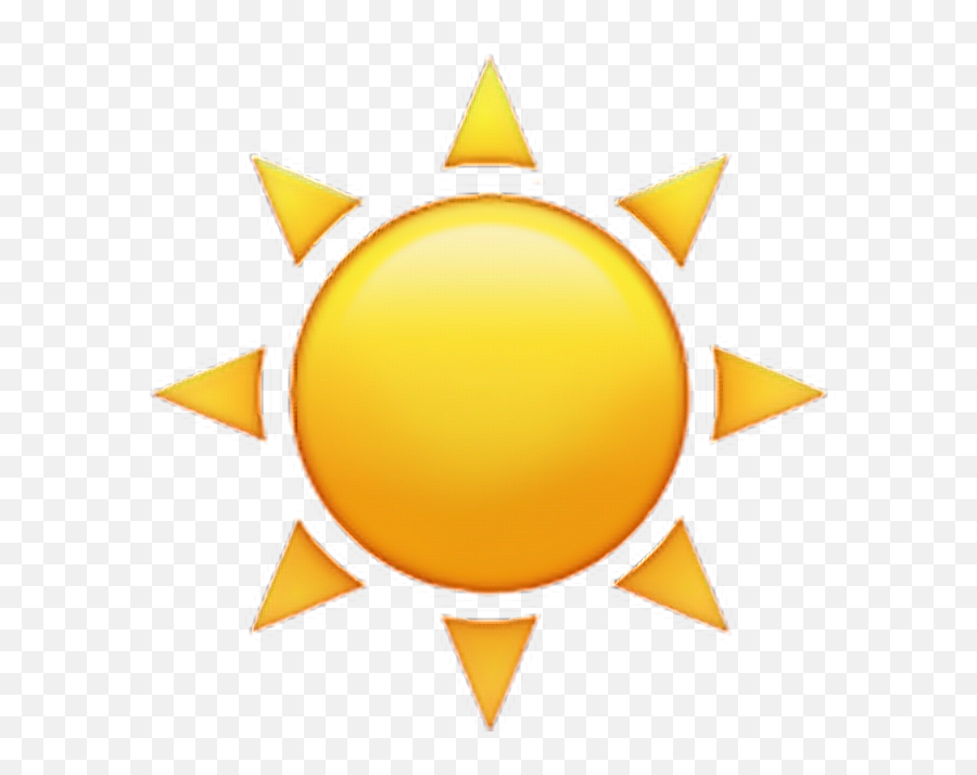 Sun Emoji Sun Sunny Yellow Emoji Emoticon Iphone - Iphone Sun Emoji Transparent,Sun Emoji Text