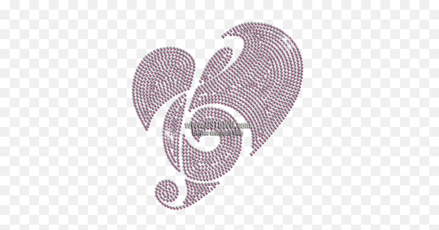 Custom Purple Heart Shape Music Note - Heart With Treble Clef Clipart Emoji,Flag Horse Dance Music Emoji