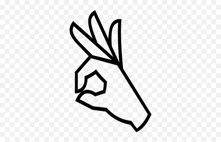 Ok Hand Sign - Draw The Okay Sign Emoji,Hand Emoji