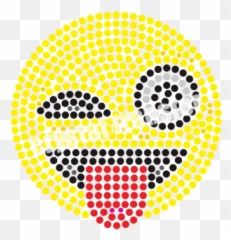 Tongue Out Emoji Custom Rhinestone Iron On Transfers - Mimosa Sri Lanka Logo,Heat Emoji