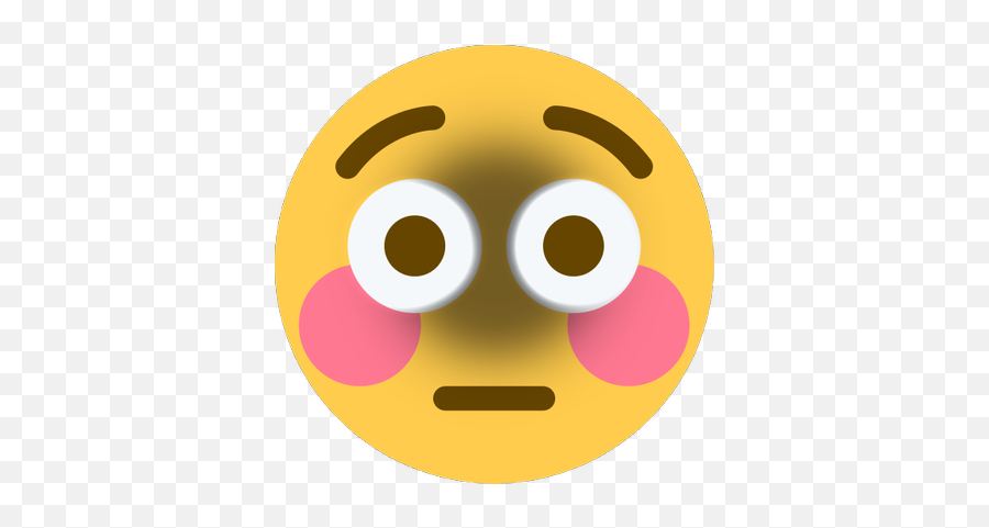 Flushed Glare Emoji - Twitter Flushed Emoji,:o Emoji