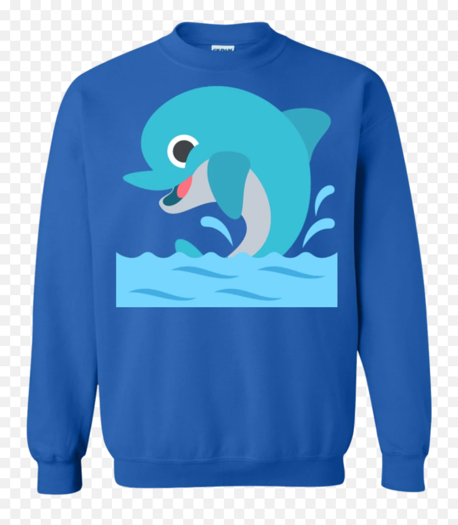 Happy Dolphin Emoji Sweatshirt - Sweater,Outside Emoji