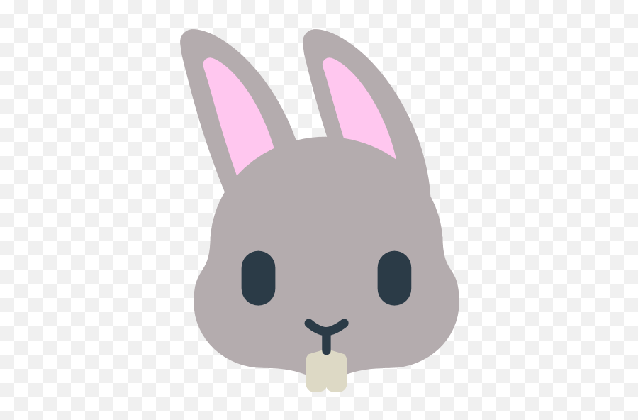 Bunny Emoji Png Picture - Rabbit Face Cartoon Png,Bunny Emoticon