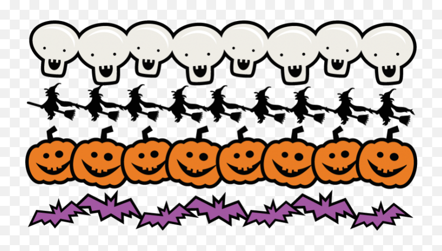 Cut Clipart Border Cut Border - Line Halloween Border Clipart Emoji,Halloween Emoticons Copy And Paste