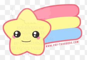Shooting Star - Not Free To Use For Any Commercial Or Kawaii Shooting Star Cute Emoji,Shooting Star Emoji