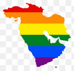 Lgbt Flag Map Of The Middle East - Middle East Png Emoji,Lesbian Flag Emoji