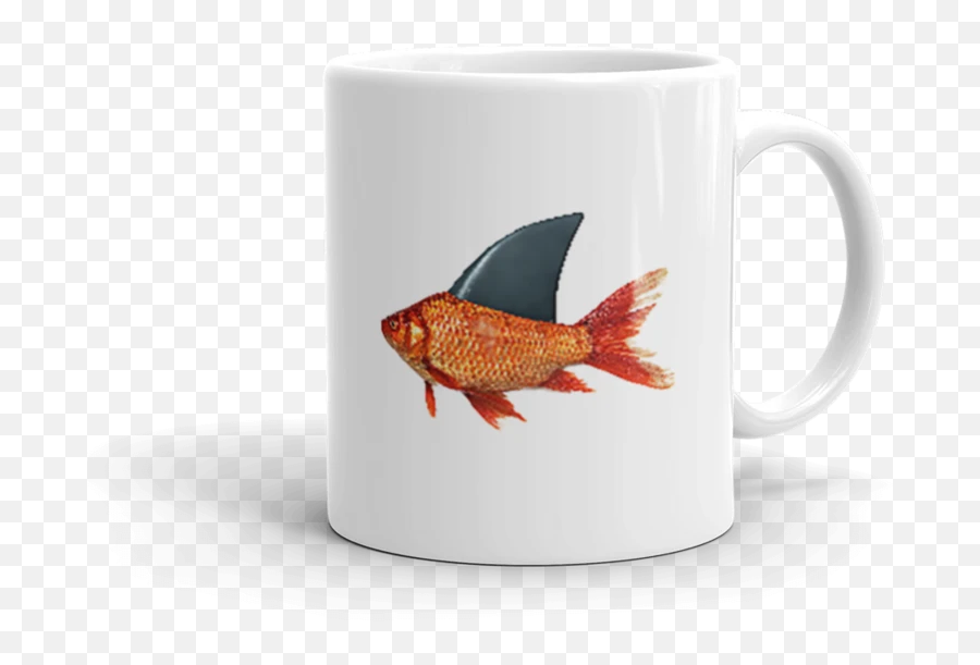 Shark Fin Goldfish Mug - Mug Emoji,Fin Emoji