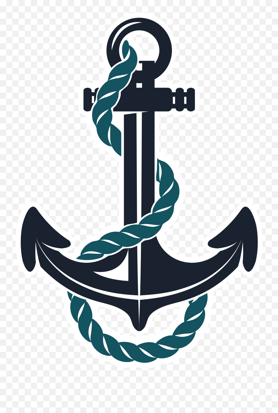 Rope And Anchor Clipart Free - Transparent Anchor Png Emoji,Anchor Emoticon