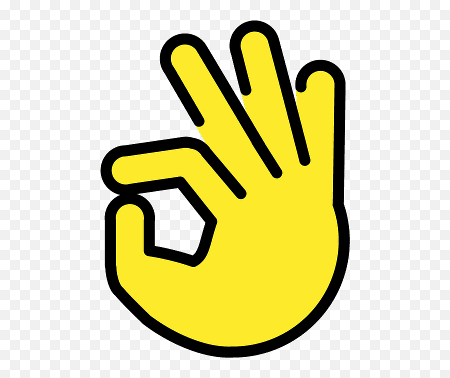Ok Hand Emoji Clipart - Emoji De Perfecto,Black Ok Hand Emoji