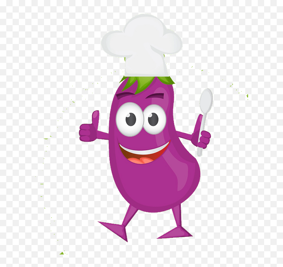 Chef Aubergine Clipart - Gambar Animasi Telur Koki Emoji,Chef Hat Emoji