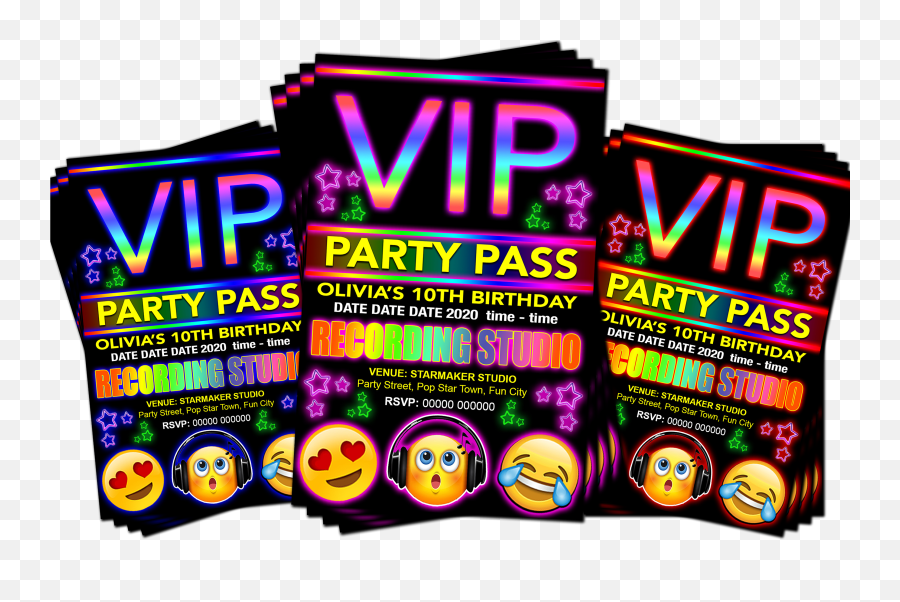 Pin On Karaoke Recording Studio Party Invite U0026 Lanyards - For Party Emoji,Hot Tub Emoji