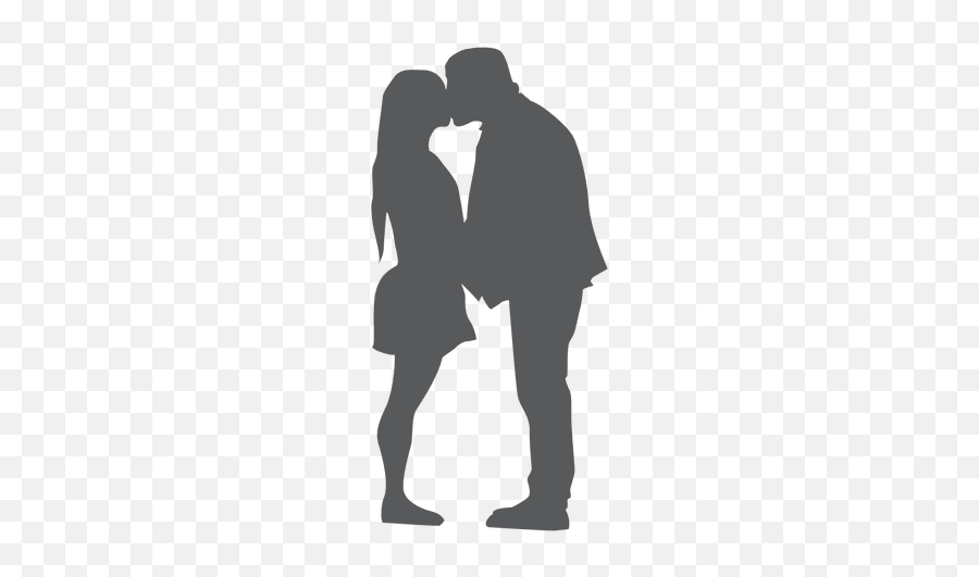 Kissing Transparent Png Or Svg To Download - Kissing Couple Silhouette Emoji,Couple Kissing Emoji