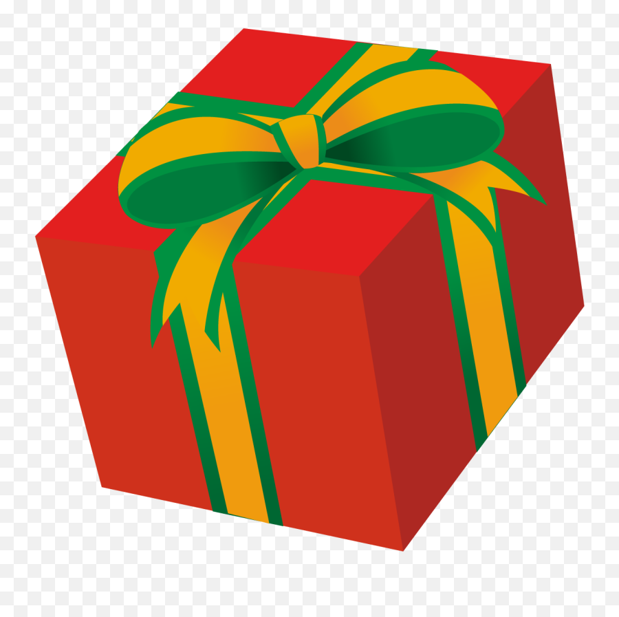 Red Present Box Png Clipart - Gift Cartoon Clipart Emoji,Emoji Gift Wrap
