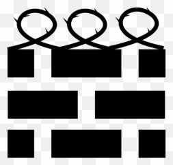 Brick Wall With Barbed Wire Vector SVG Icon 2 - PNG Repo Emoji
