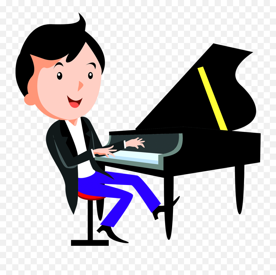 Piano Clipart Pianist Piano Pianist - Play The Piano Drawing Emoji,Emoji Man Piano