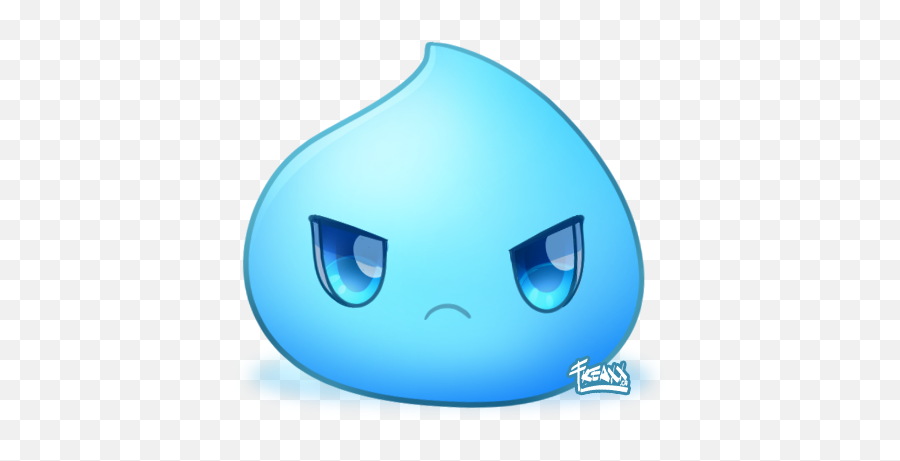 Water Slime Fan Art - Summoners War Slime Emoji,Water Emoticon