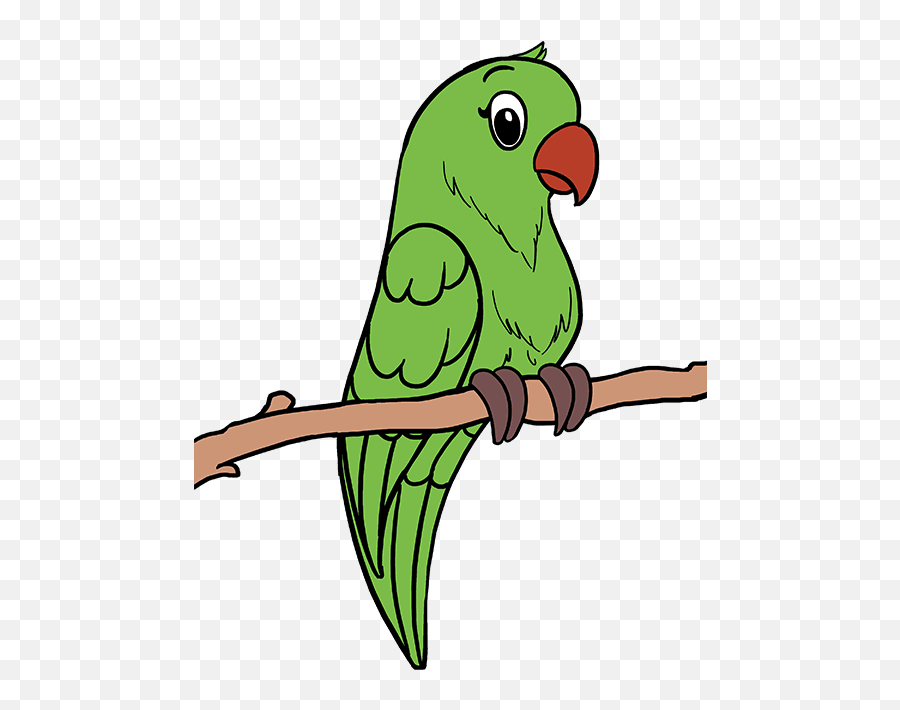 How To Draw A Parrot - Parrot Drawing Emoji,Parrot Emoji