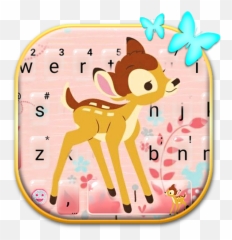 Cute Butterfly Deer Keyboard Theme Emoji,Deer Emojis