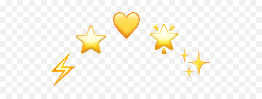 Yellow Emojis Crown Stars Heart Freetoedit - Yellow Heart Crown Png,Yellow Emojis