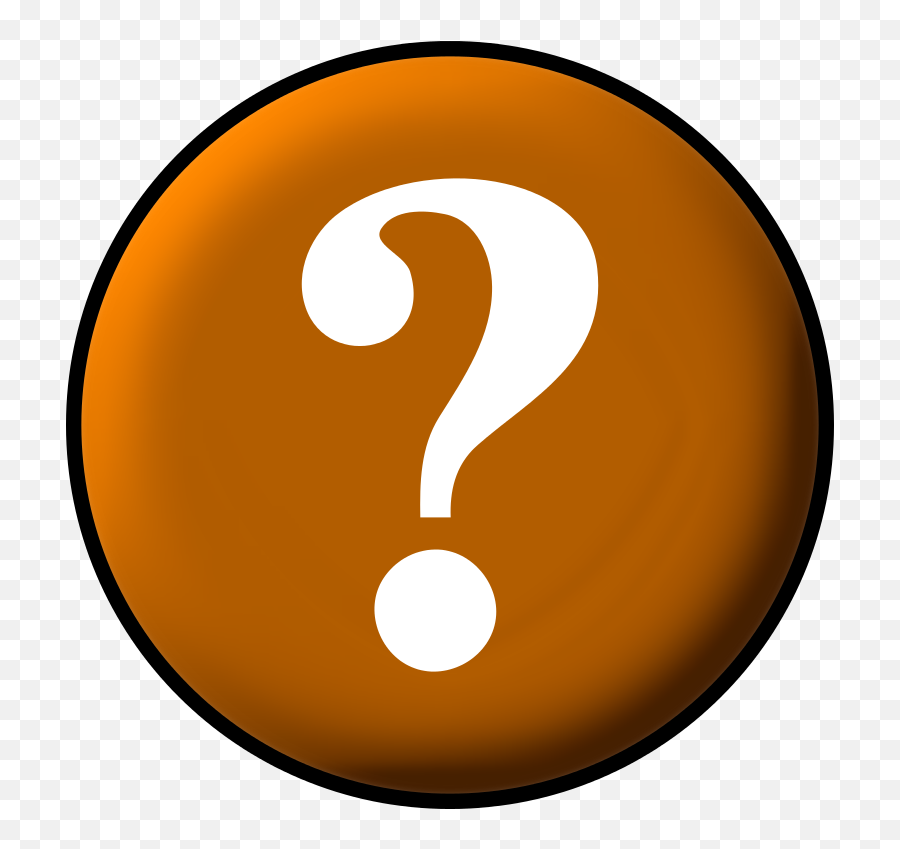Download Hd Circle Question Orange - Question Mark Icon Question Mark Icon No Background Emoji,Question Mark Emoji