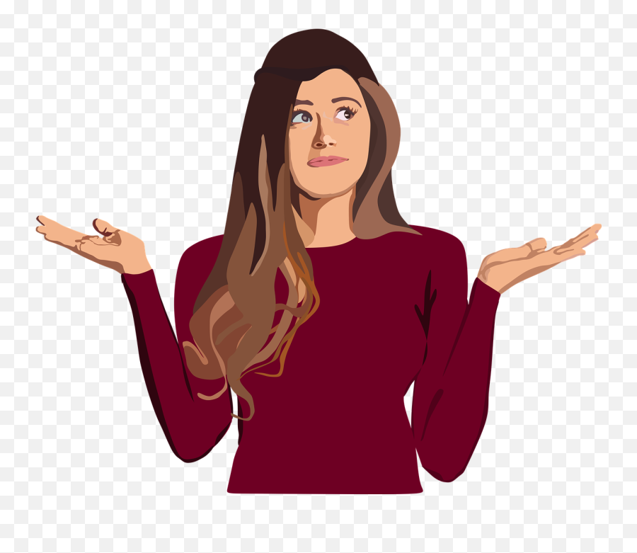 Confused Shrugging Shrug Woman Confused Woman - Don T Know Emoji,Shrug Emoji