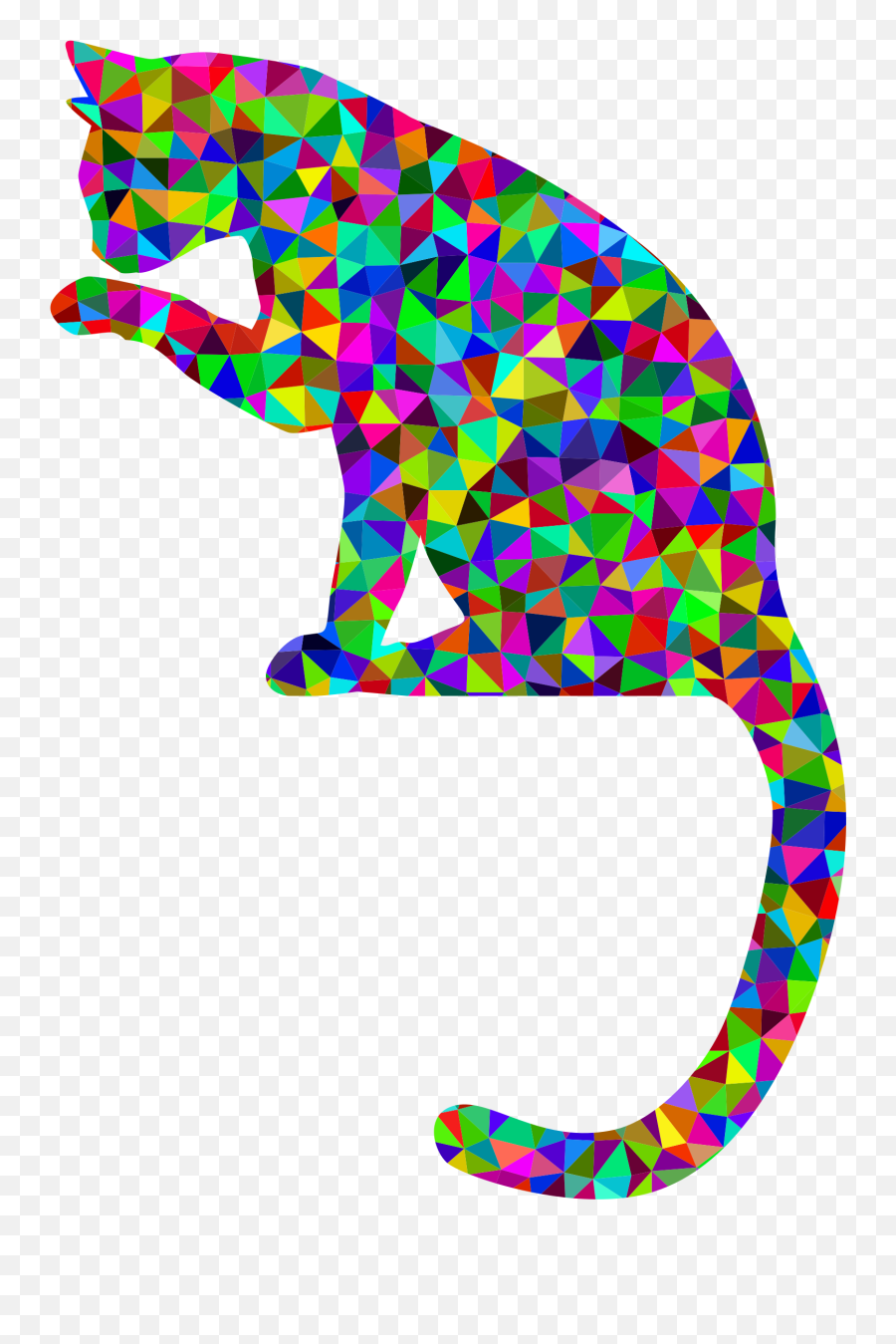 Rainbow Cat Clip Art - Prismatic Cat Emoji,Nyan Cat Emoji Google Chat