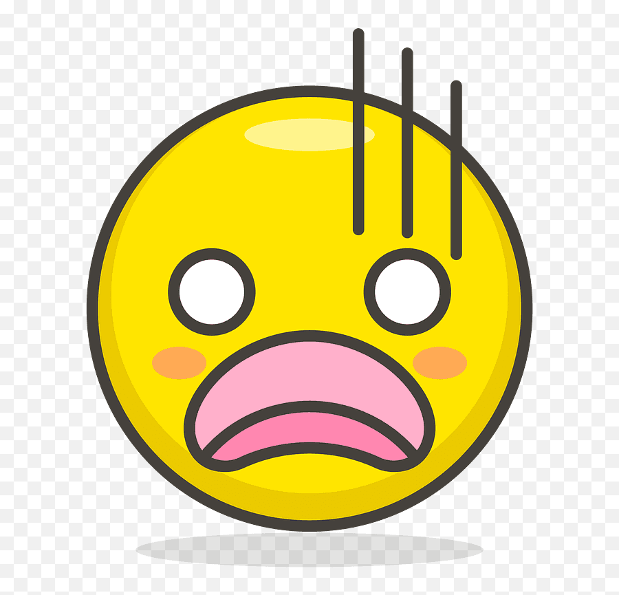 Anguished Face Emoji Clipart - Transparent Background Scared Emoji Png,Astonished Emoji