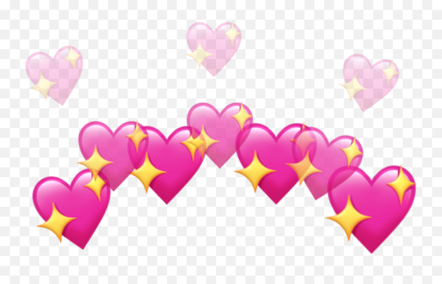 Heart Heartcrown Crown Pink Snapchat - Girly Emoji,Pink Hearts Emoji On Snapchat