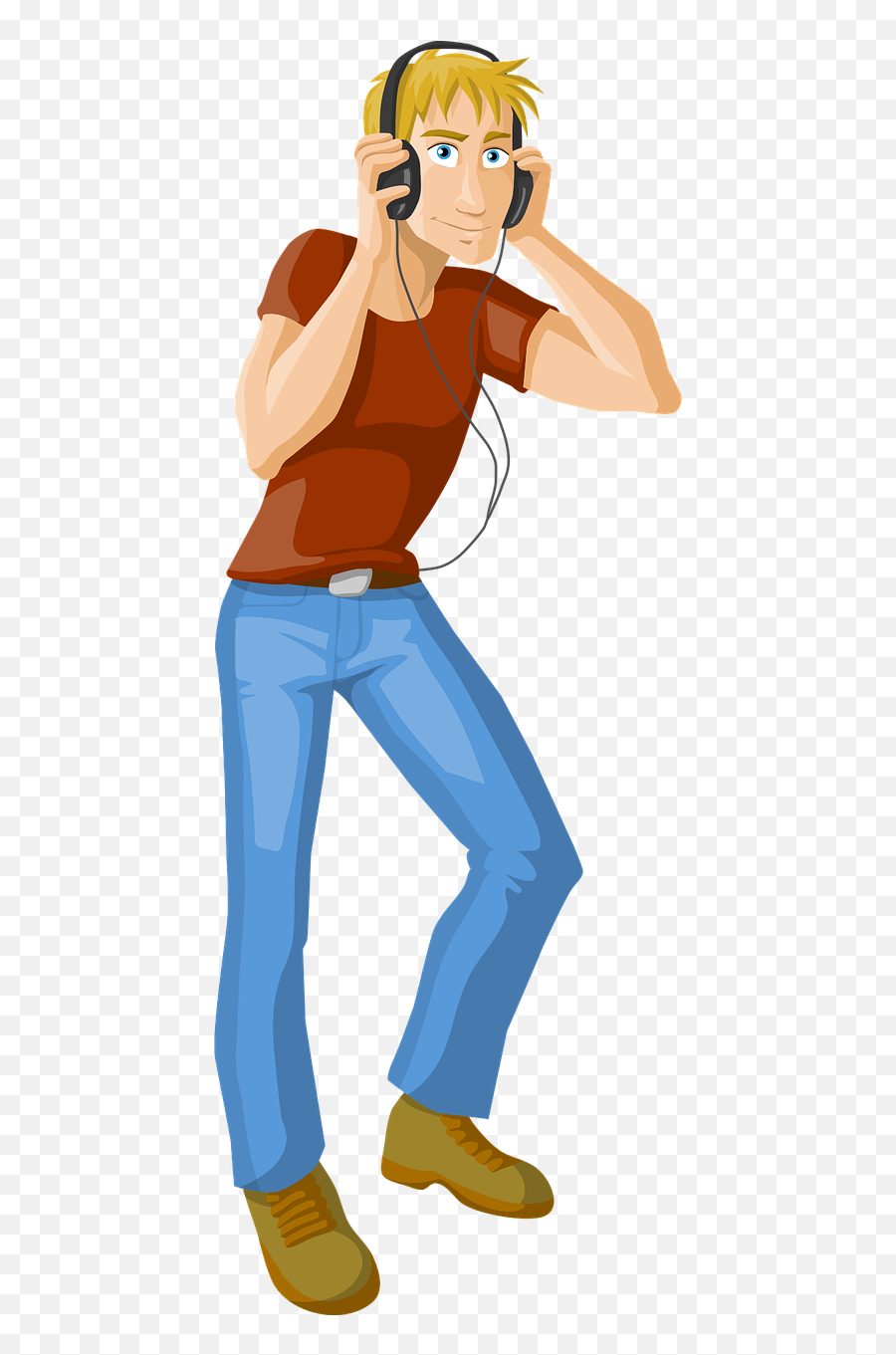 Man Guy Jeans Dancing Headphones Music Listening Emoji,Dancing Man Emoji