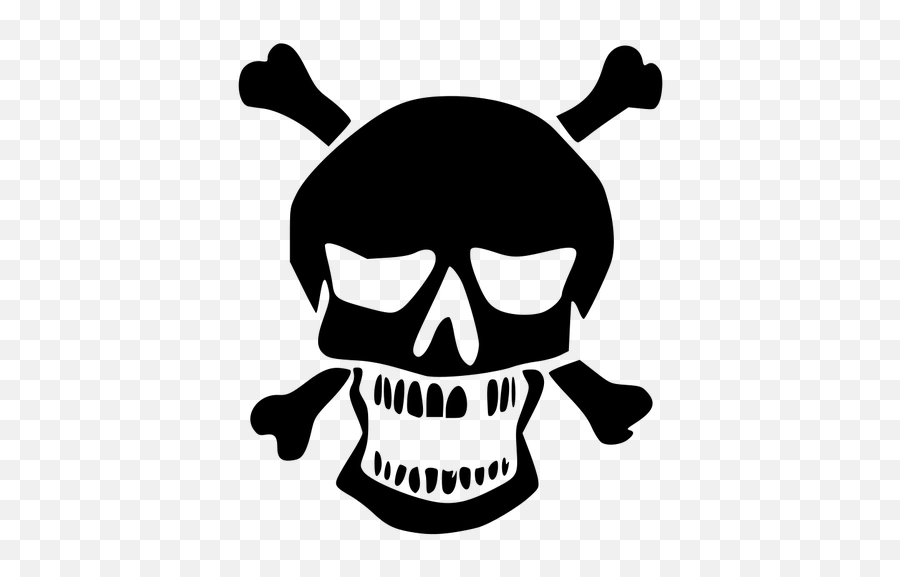 Black Skull Vector Image - Skull Bones Halloween Emoji,Skull And Crossbones Emoji