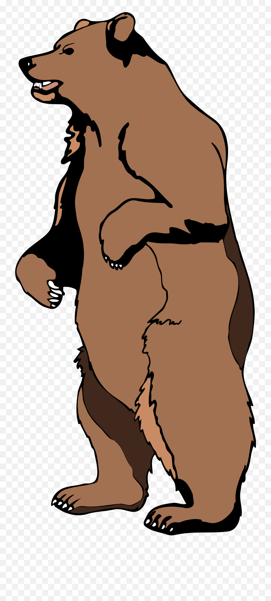 Standing Bear Clipart Free Clipart - Bear Standing Clip Art Emoji,Bear Hot Emoji