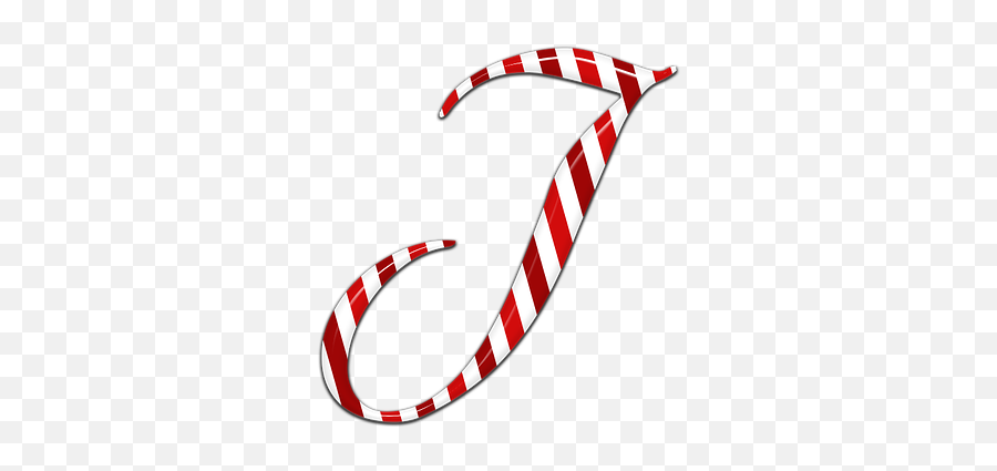 Alphabet J Letter Candycane Candy - Line Art Emoji,Candy Cane Emoji