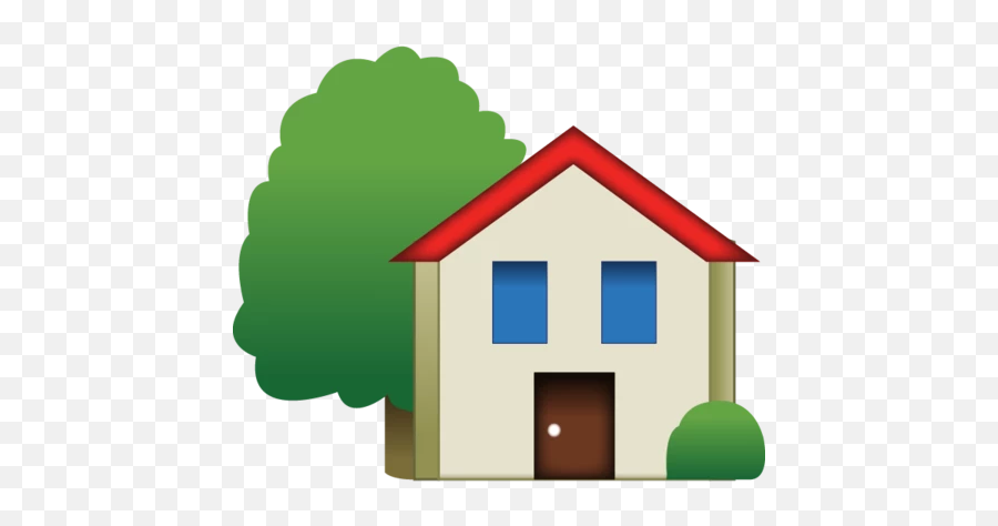 House Emoji With Tree - Transparent Background House Emoji,House Emoji