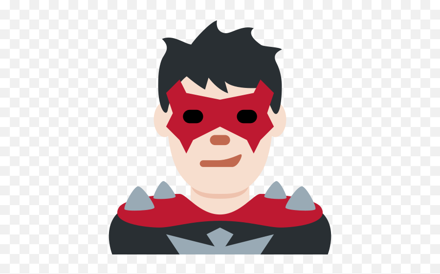 Man Supervillain Emoji With Light Skin - Supervillain,Masquerade Emoji