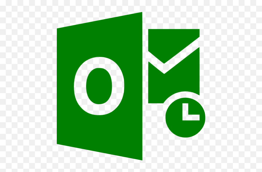 Green Outlook Icon - Microsoft Outlook Icon Png Emoji,Emoticon For Outlook