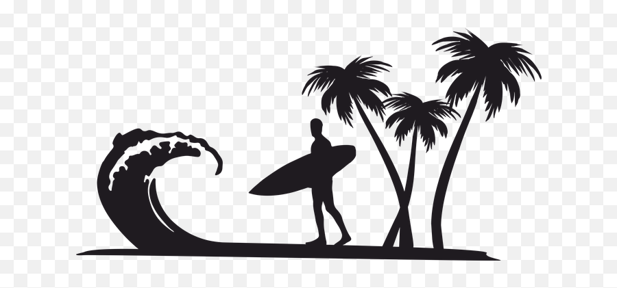 Free Surfer Surf Illustrations - Silhouette Surfing Clip Art Emoji,Surfer Emoji