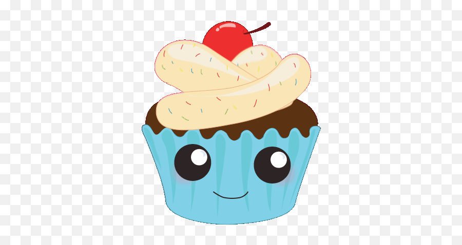 Cupcake Girl Stickers For Android Ios - Cute Cupcake Gif Emoji,Emoji Cupcakes