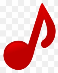 Red Music Notes Clipart - Png Emoji