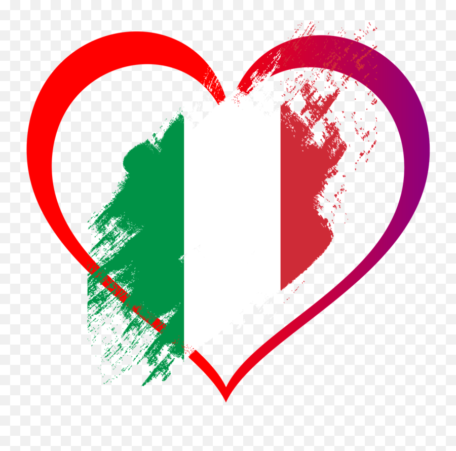 Flag Heart Love Italy Nation - Germany With Love Flag Emoji,Lesbian Flag Emoji