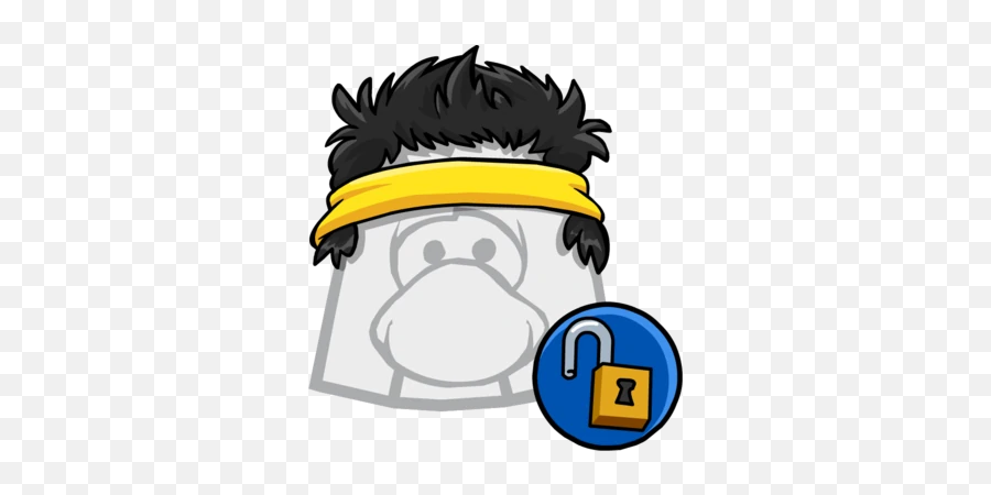 Yellow Sweat Band Club Penguin Wiki Fandom - Club Penguin Hair Png Emoji,Discord Sweat Emoji
