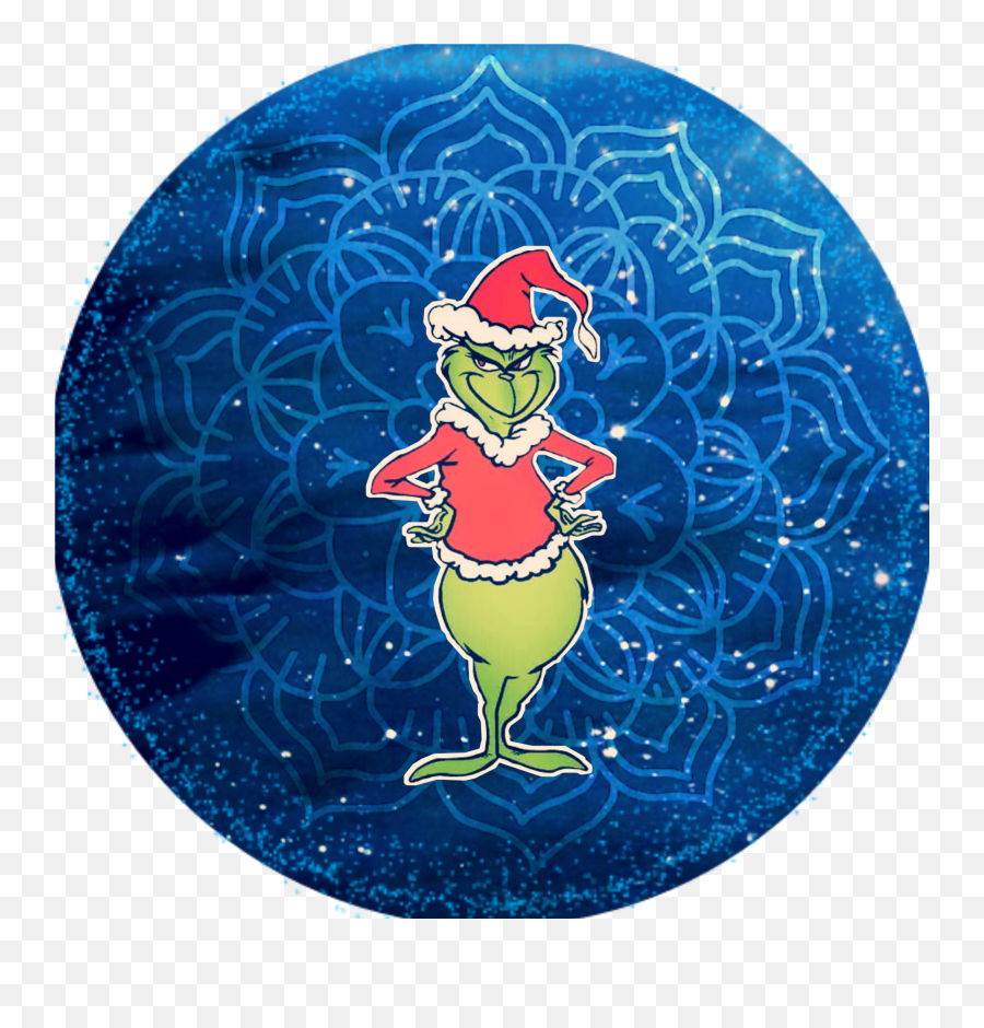 Grinch Christmas Icon Edit Blue Circle - Cartoon Emoji,The Grinch Emoji